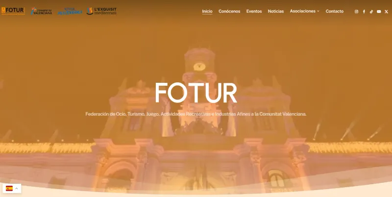Fotur - Federación de Ocio y Turismo - diseño web malaga