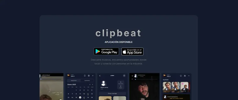 Clipbeat - Plataforma musical - diseño web malaga