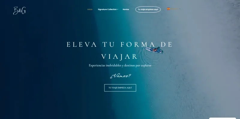 BG Signature Journeys - Viajes de lujo - desarrollo a medida react